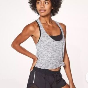 Lululemon Our Sport Tank Tiger Space Dye Black White Size 8